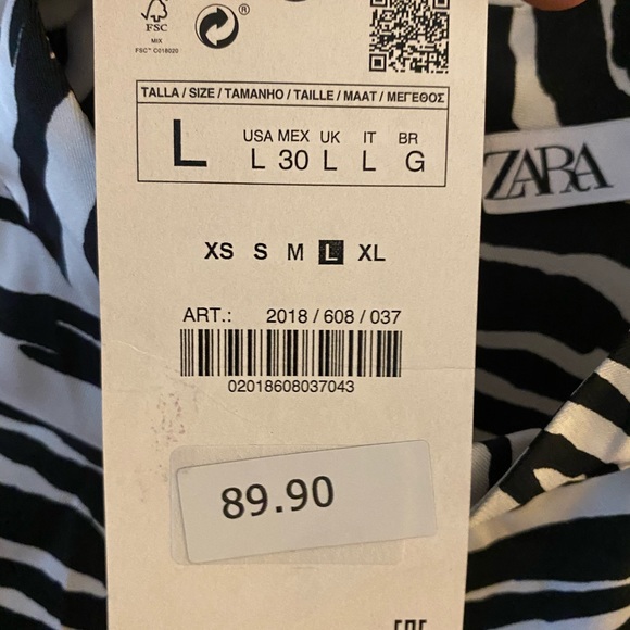 ZARA DRESS SIZE L - Picture 2 of 4